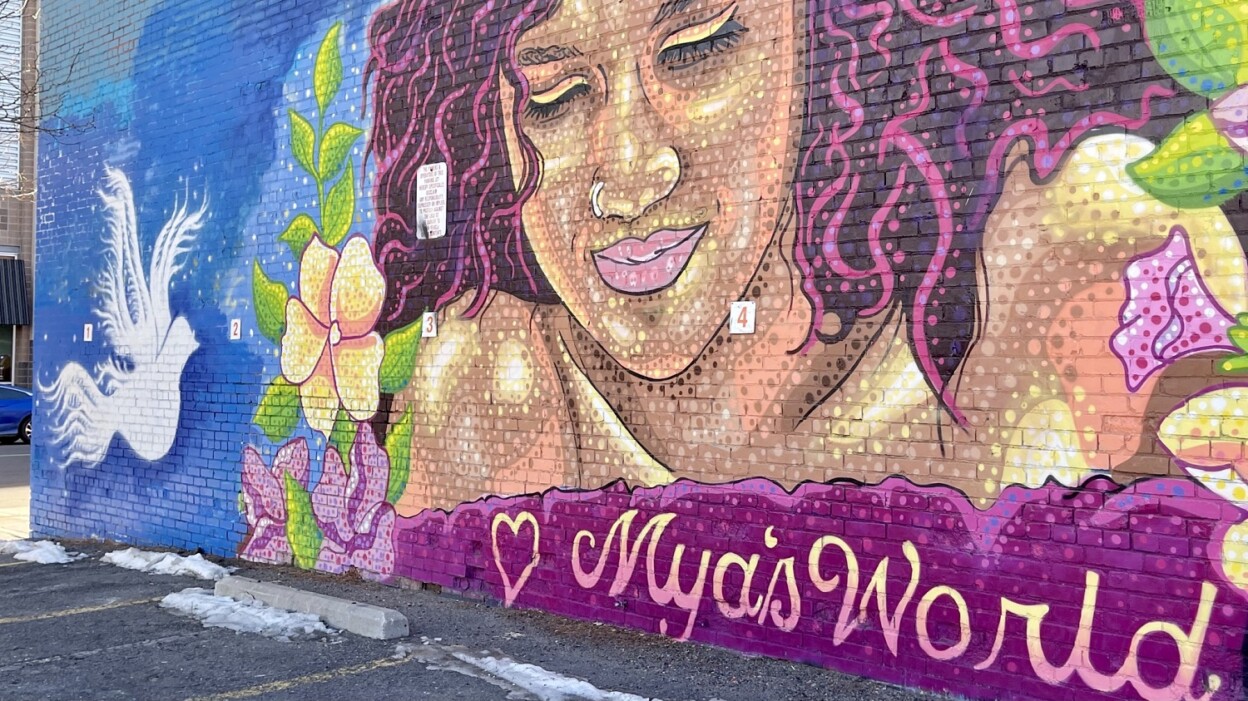 Mya's World mural by Austin Zucchini-Fowler